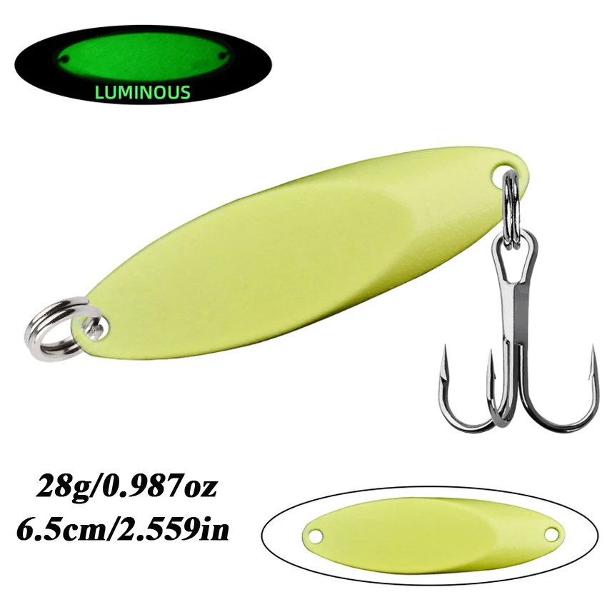 1 stücke 65g 56g 42g-5g Metall Leucht Spinner Löffel Forelle Angeln Locken Harten Köder pailletten Noise Paillette Künstliche Köder Harten Köder – Detail 8