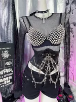 Nouveaux soutiens-gorge, lingerie sexy, soutien-gorge à strass pour femmes, soutien-gorge plongeant argenté sans armatures, bralette tendance à paillettes 2