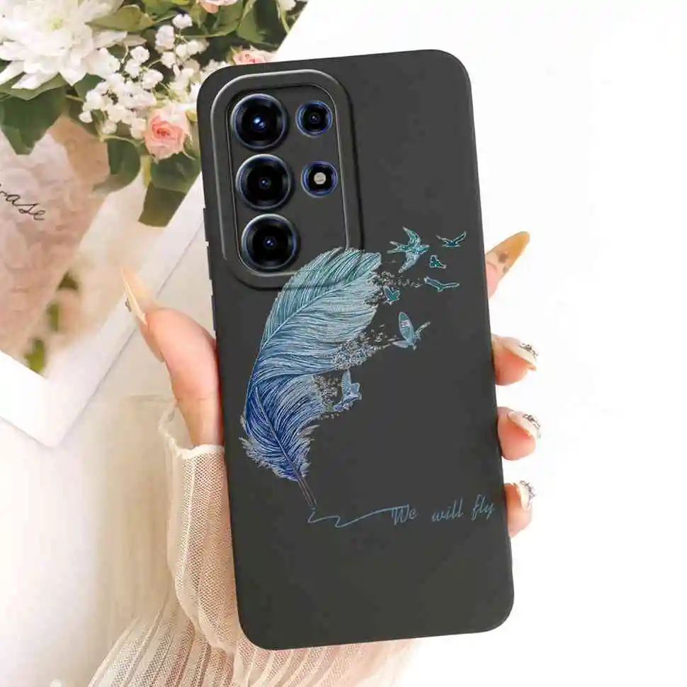Floral Silicone Soft Shockproof Back Cover Case