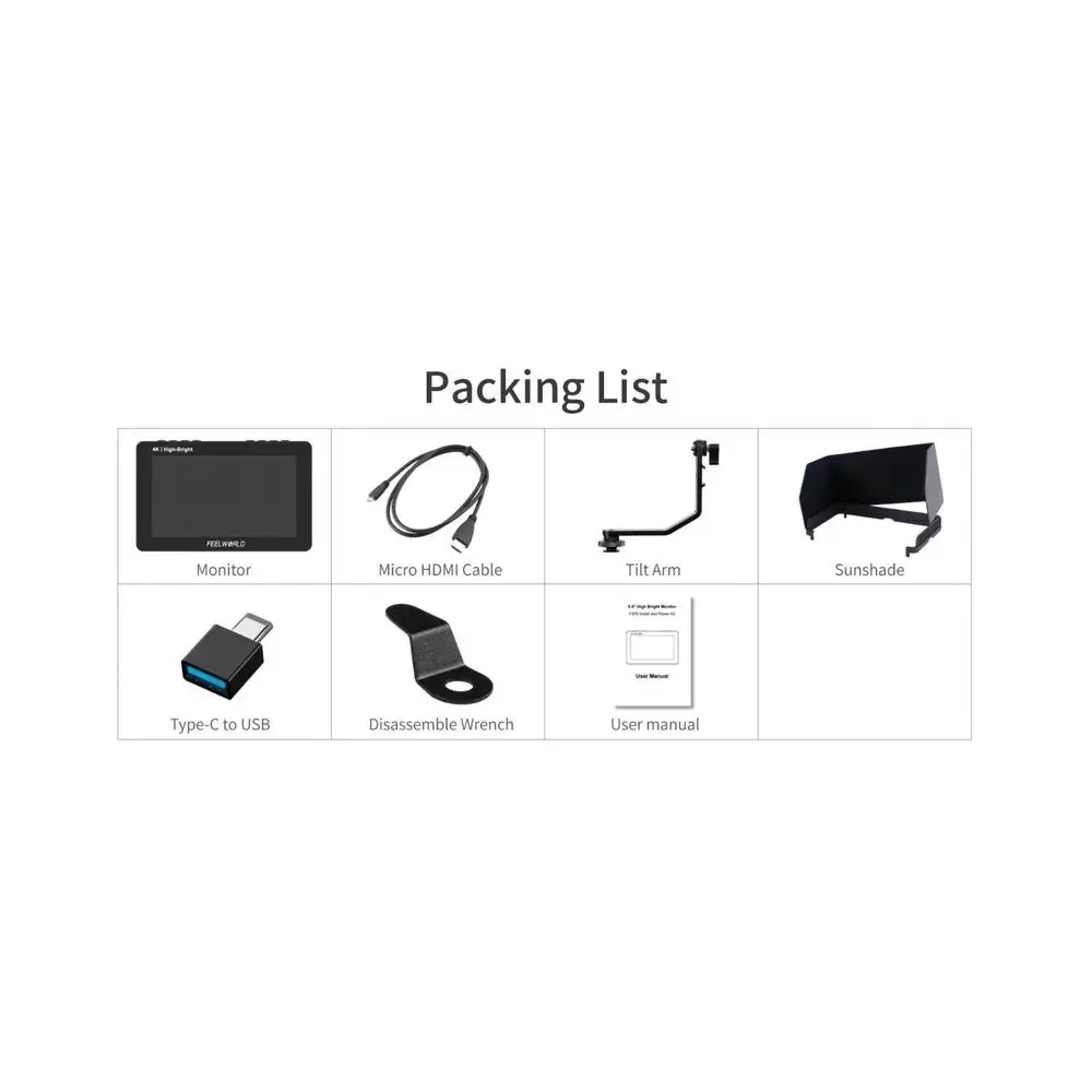 F6 Pro 5.5 Inch DSLR Camera Filed Monitor Touch Screen 1600nits Ultra Bright IPS