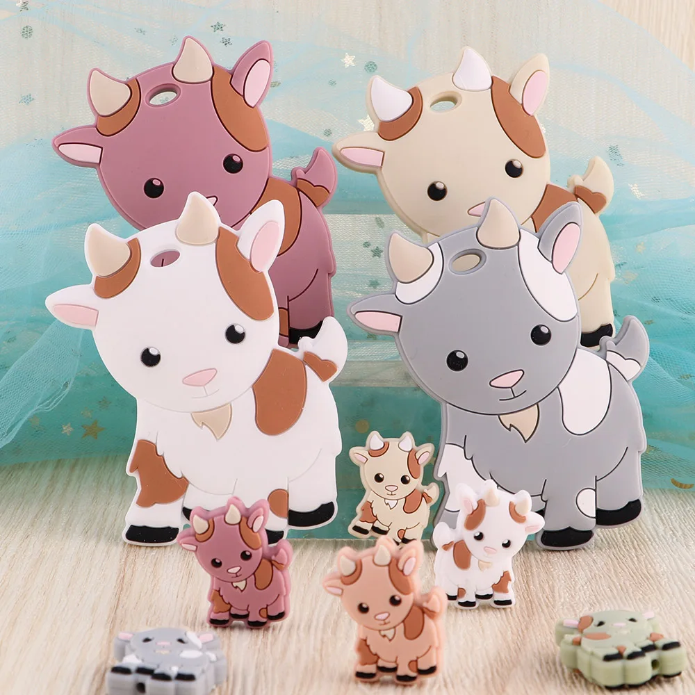 Silicone Chain Accessories Silicone Nursing Toys Cow Teether