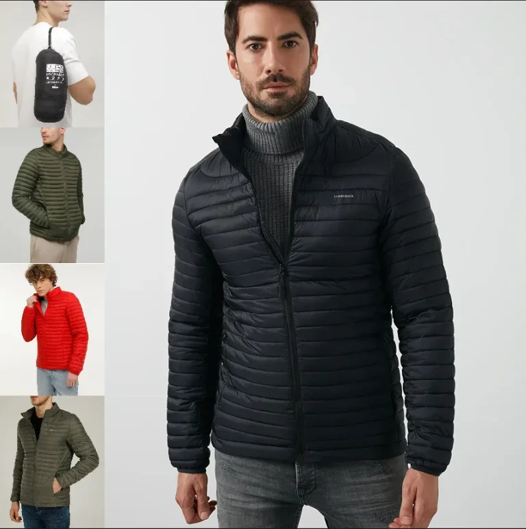 Men's Running Jacket Lightweight Puffer Jacket Hybrid Winter Warm Up Insulated Thermal Coat Hiking Golf Sports Jackets