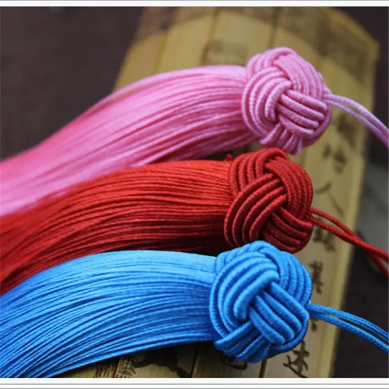 Tassel Accessories 5Pcs/Lot 15cm Silk Tassels Cord Loop Chinese Knot Tassels Fringe Brush Pineapple Cap Tassel DIY Jewelry Making