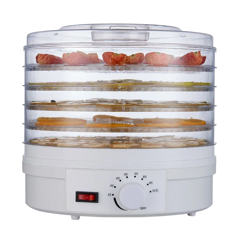 Essiccatore per frutta, verdura, erbe, carne, essiccatore per alimenti per uso domestico, essiccatore per snack disidratati, essiccatore ad aria con 5 vassoi, 220 V_voghion.com