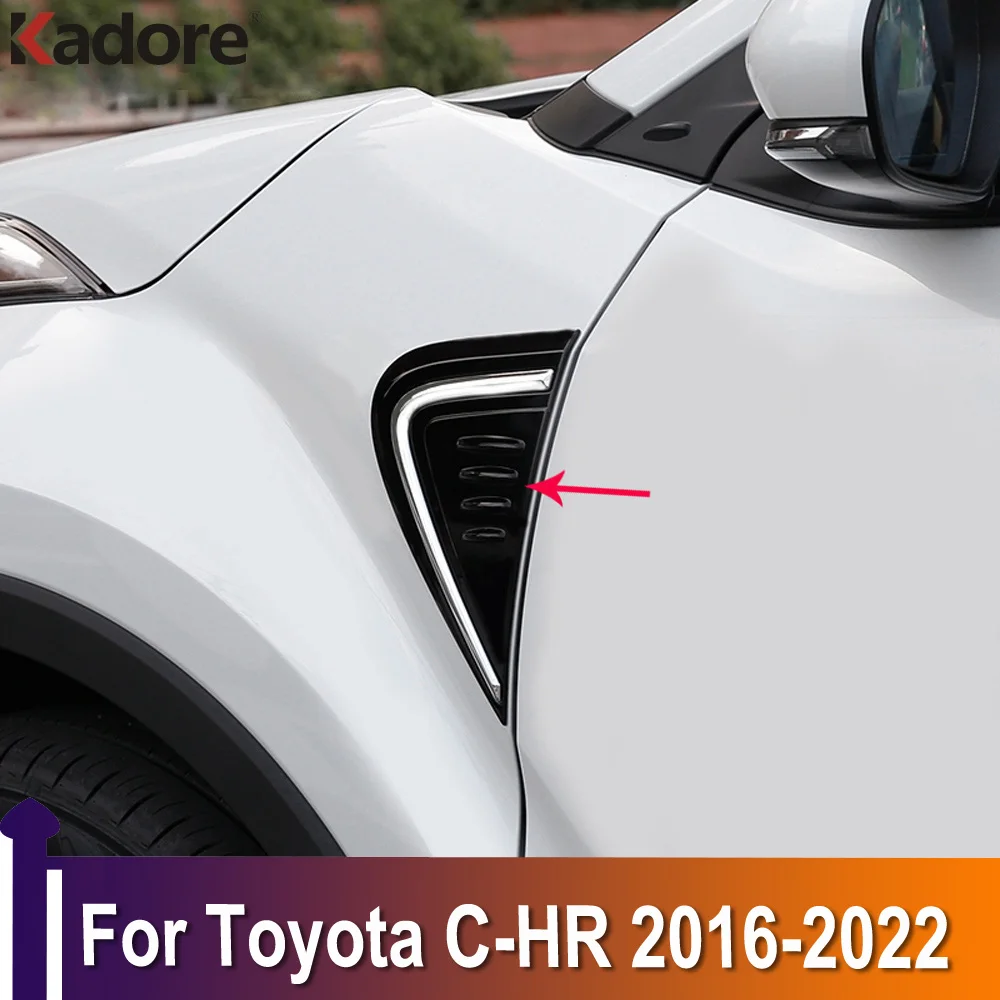 

Для Toyota C-HR CHR 2016-2018 2019 2020 2021 2022 хромированный дверной боковой отверстие потока воздуха крыло выпускного отверстия отделка крыла Стайлинг автомобиля