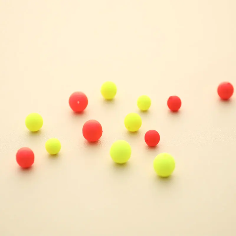 Floating Bobbers Fishing 50pcs Fluorescent Drift Ball Fishing Float Foam Balls Accessories EVA Foam