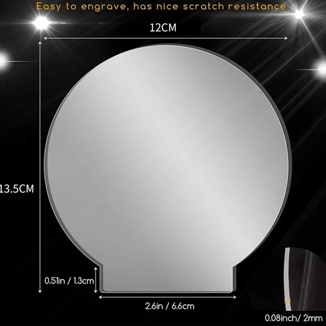 

Thick Transparent Panel Board Sheet Clear Cast for LED Light Base Table Signs DIY Display Projects Craft 8 Pieces