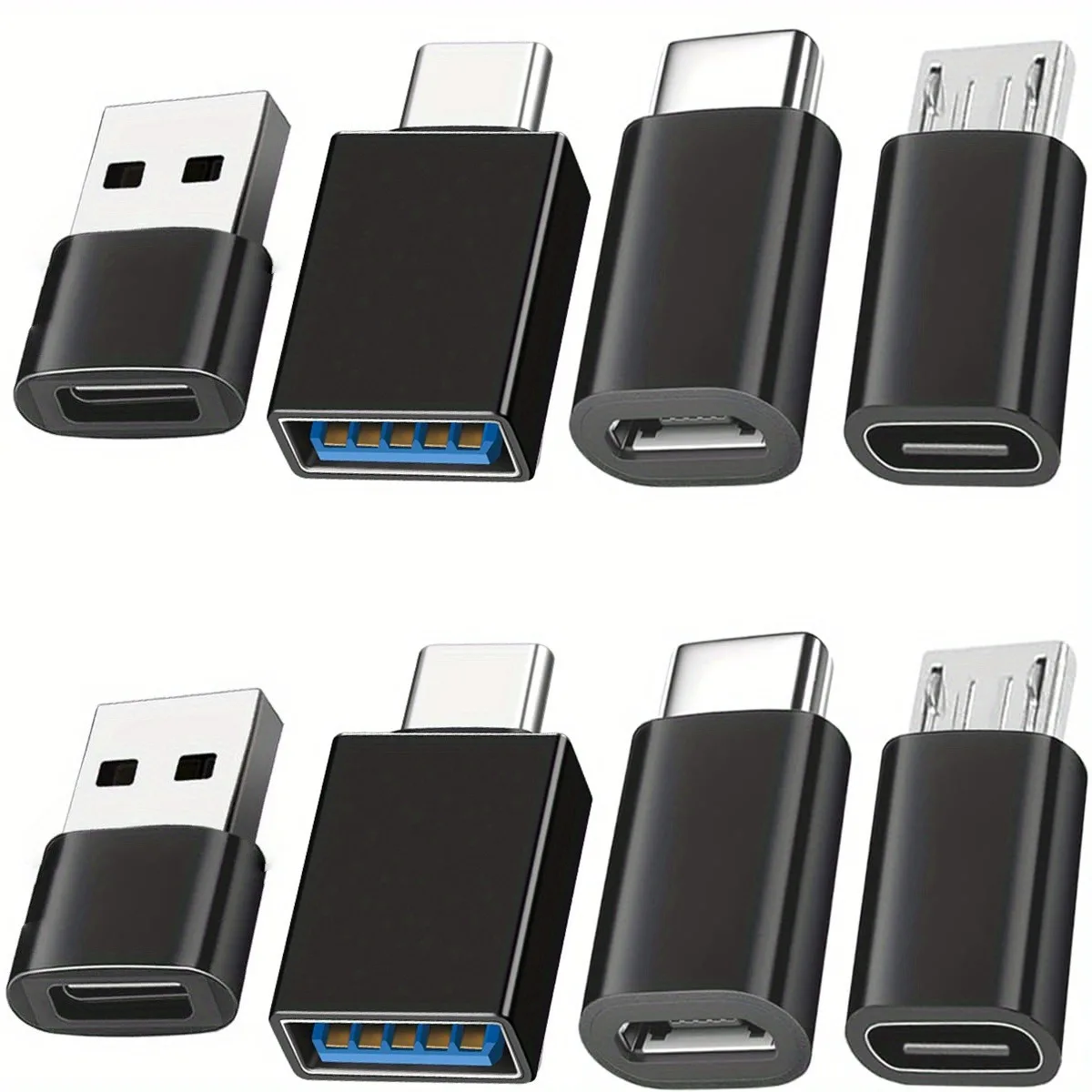 8-Pack USB-C Female to USB Adapter Set