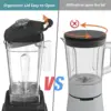 BioloMix 1800W  Mini Pro Professional-Grade Smoothie Blender, 1.8L Container, Black/RED, Self-Cleaning 2