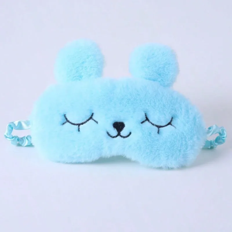 Bunny Ear Sleep Mask for Adults - Adjustable Light-Blocking Eye Cover for Nap, Travel & Office, Unisex Gift with Portable Pouch