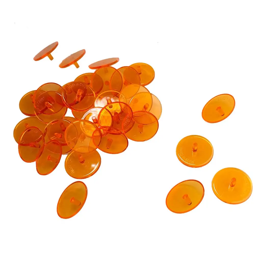 

100 шт. 24 мм маркер положения мяча для гольфа Круглый прозрачный плоский мяч для гольфа отметка положения