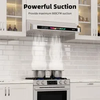 Range Hood, 30 Inch Under Cabinet with Voice/Gesture/Touch Control, 900 CFM with 4-Speed Exhaust Fan, Range Hood 2