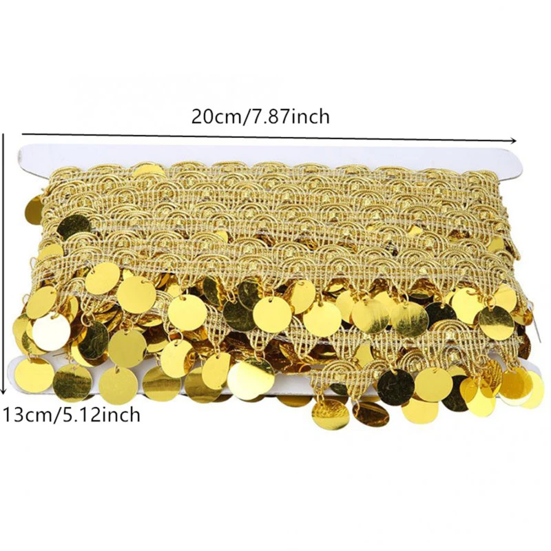 Tassel Trim 10Yards 3cm Sequin Tassel Fringe Trim For Dance Dress