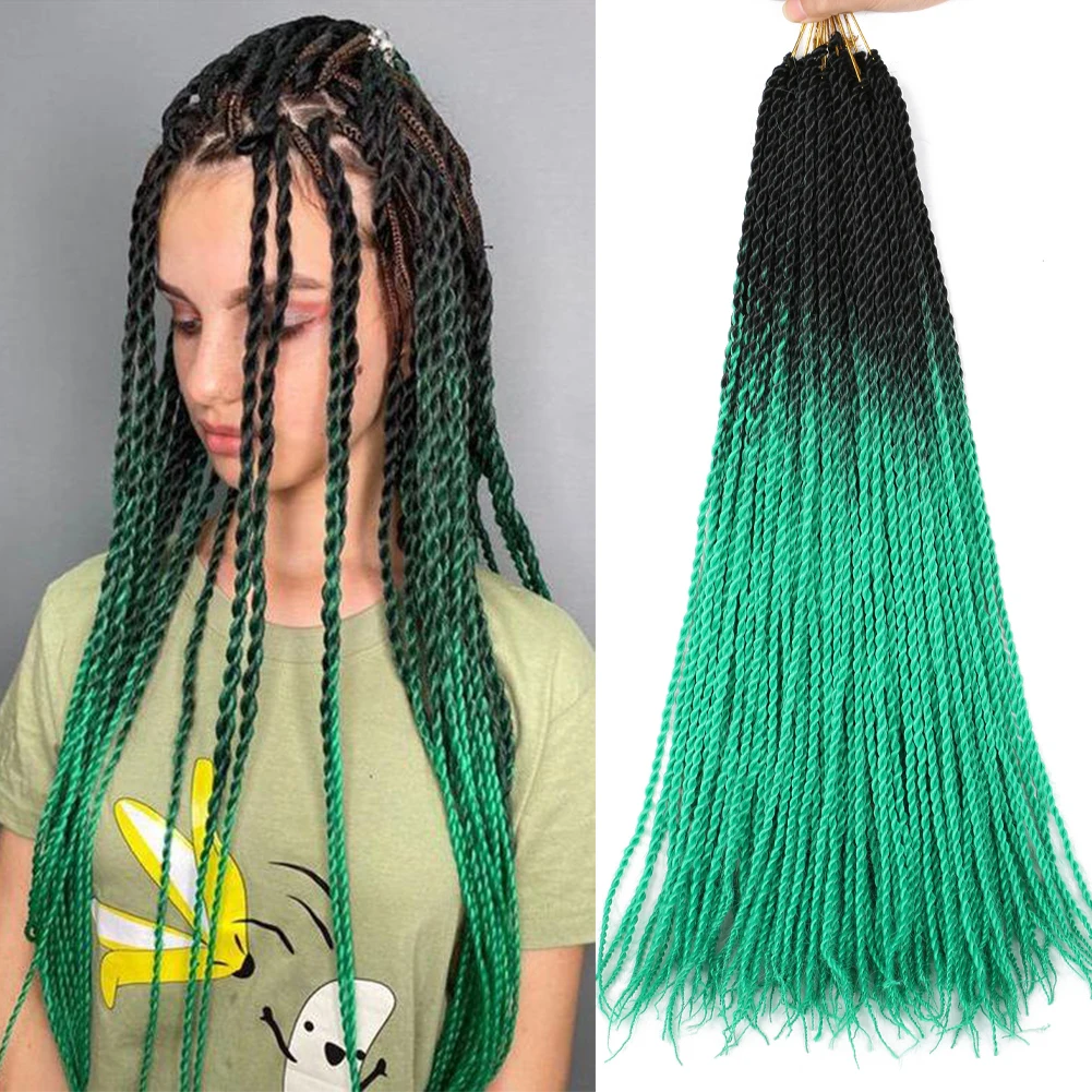Fluorescent Green Braiding Hair Extensions Green Braid Crochet Twist Hair  Synthetic High Temperature Fiber for Women 24 Inches 100g/bundle  (Fluorescent Green)