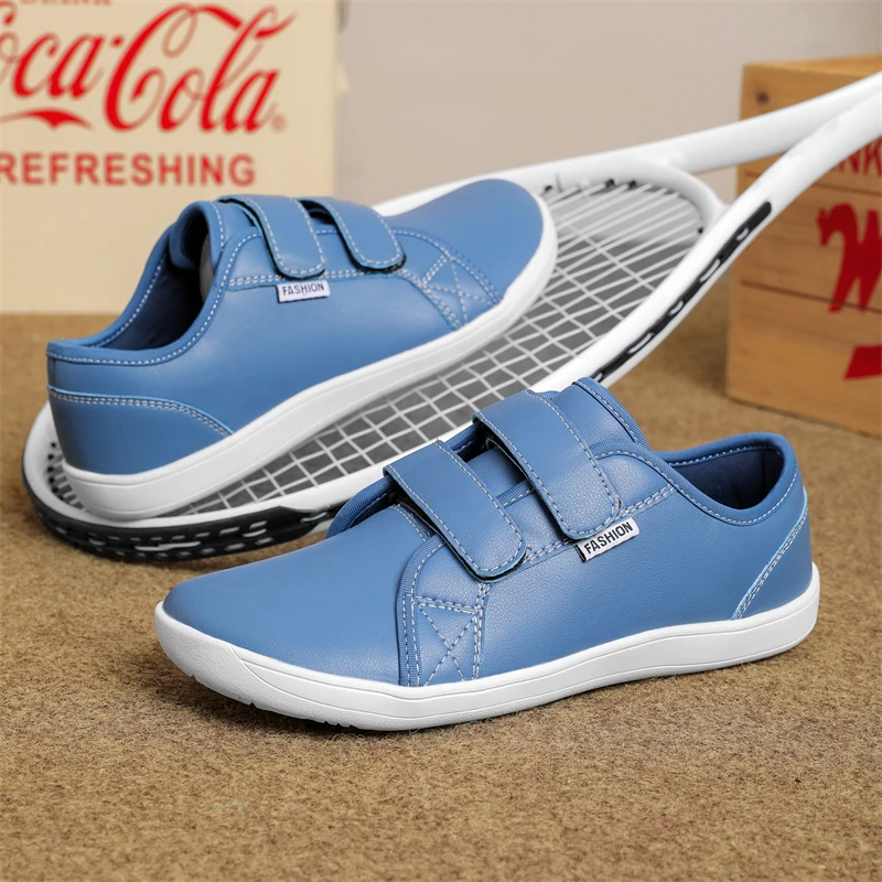 Mens/Women Barefoot Walking Shoes Wide Toe Zero Drop Minimalist Shoes Leather Comfortable Casual Shoes for Gym Driving Office 6
