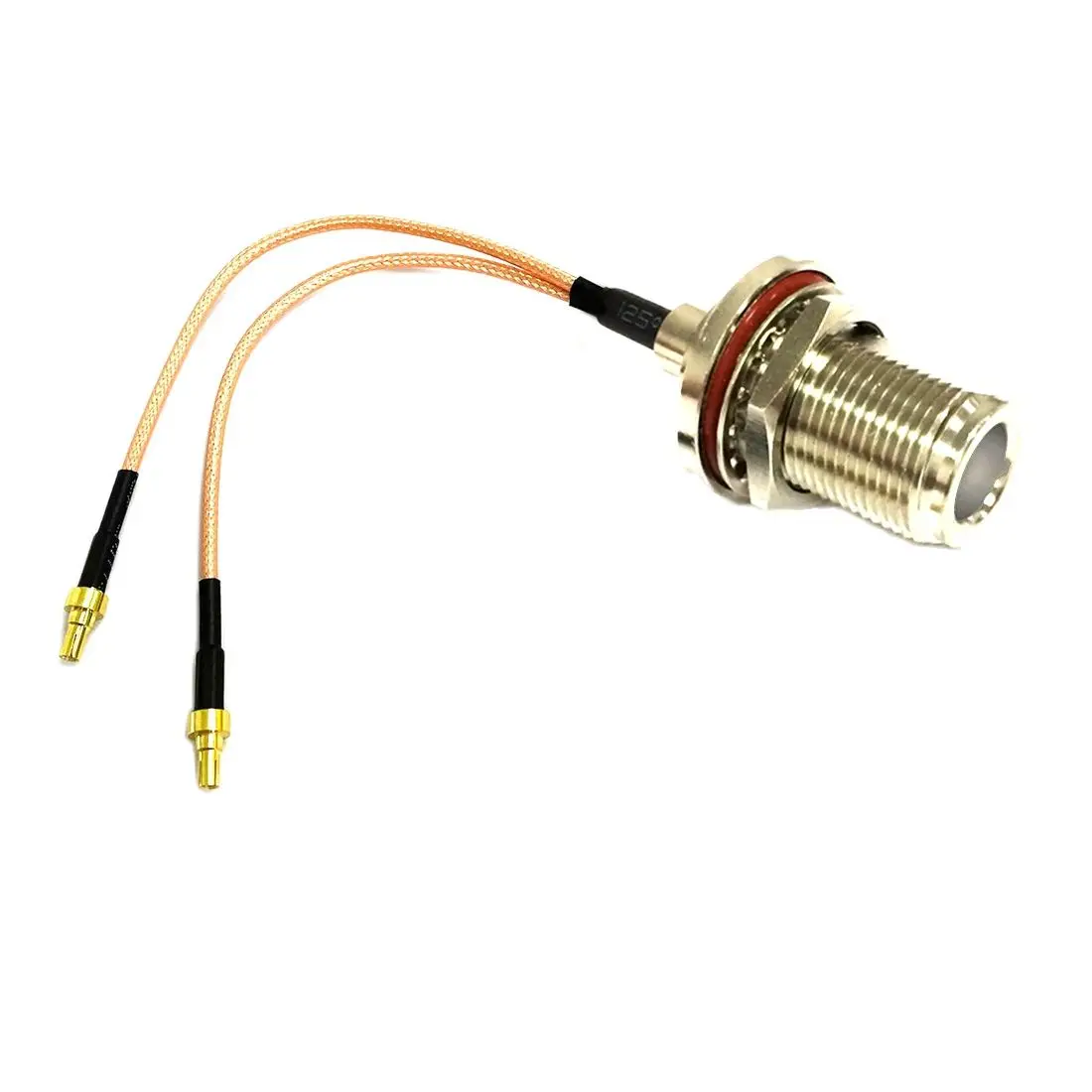 

N Type Female Bulkhead to 2X CRC9 Straight Jumper Cable RG316 15cm Y Splitter NEW for 3G USB Modem