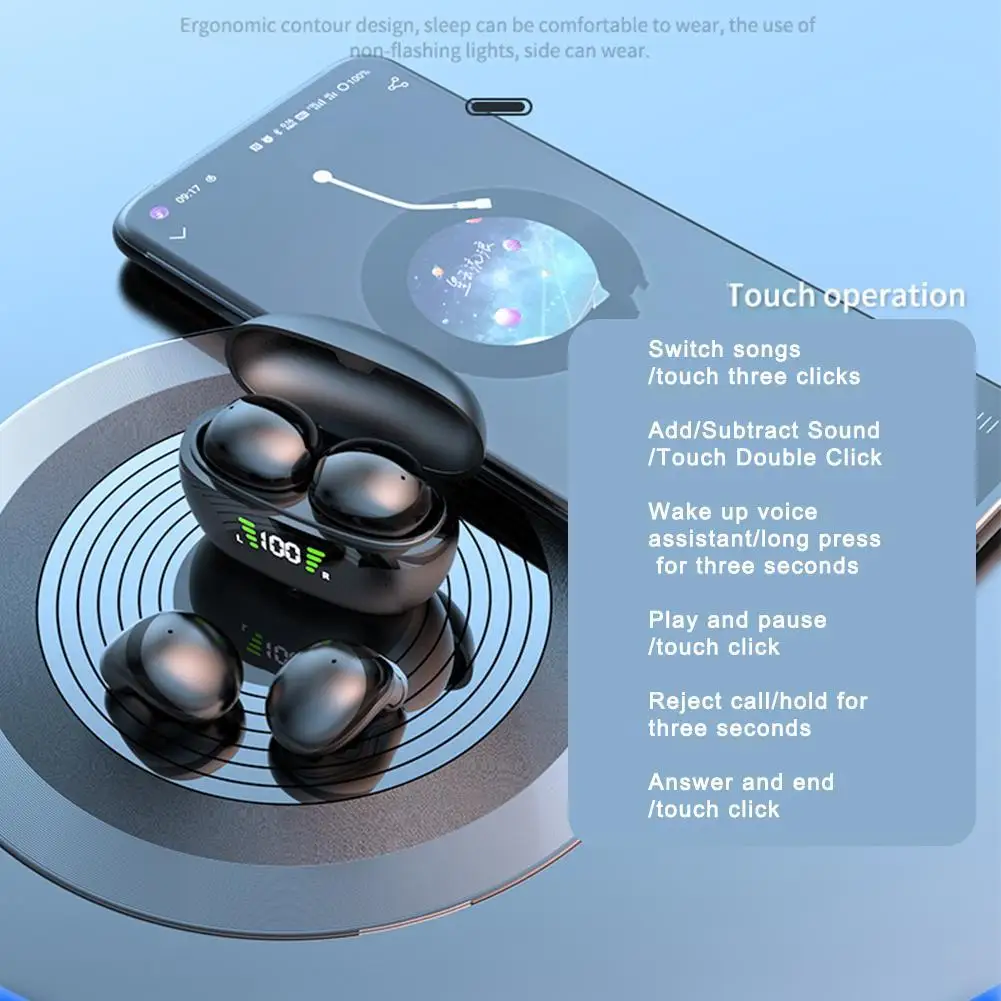 

Wireless Bluetooth Headset Mini Ultra Small Sleep New Invisible High Sound Quality Noise Reduction To Work And Class Can Not See