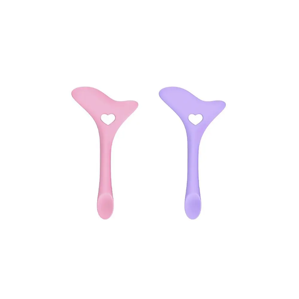 2개입 2in1 아이라이너 스텐실 윙 팁 아이섀도우 실리콘 마스카라 드로잉 도구 페이스 크림 어플리케이터 인조 속눈썹 씰