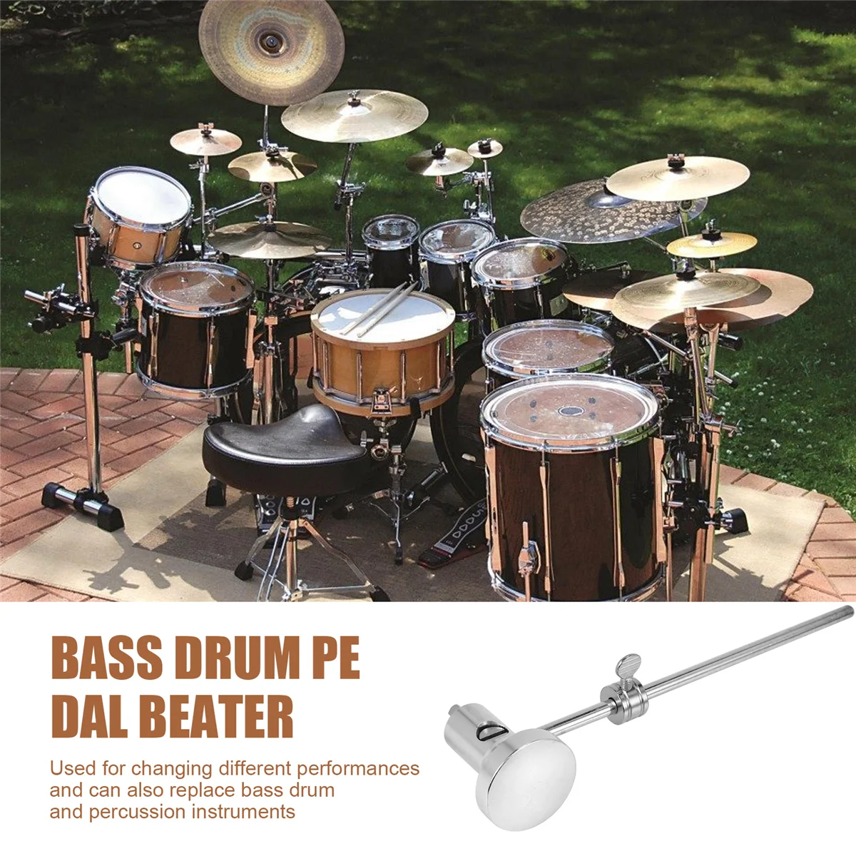 Bass Drum Pedal Beater Aluminum Alloy Adjustable Hammer Head Percussion Instrument Accessories bass drum pedal beater