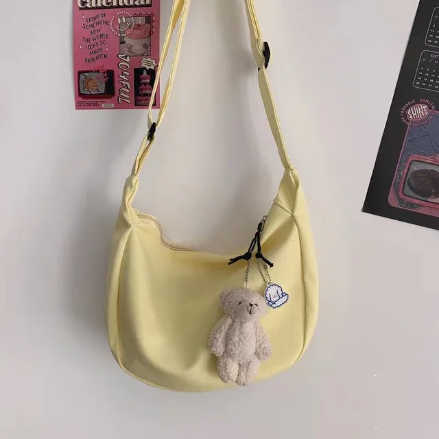 Shoulder Bags Women Solid Harajuku All-Match Simple Multifunction Handbags Large Capacity Crossbody Bags For Women Teens Purse 6