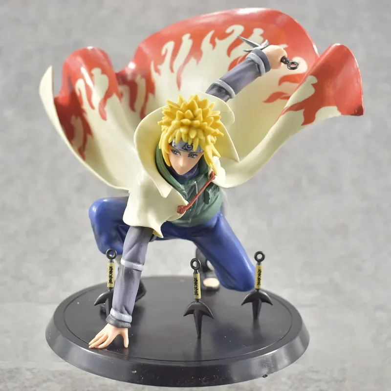 NARUTO Minato Battle Kyuubi Anime PVC Figure - Yondaime Hokage Collectible Toy Gift