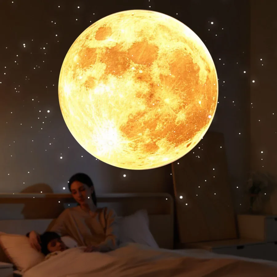 Moon Projection Lamp USB Planet Projector Replaceable LED Night Light Earth Moon Projection Wall Lamps Christmas Decoration