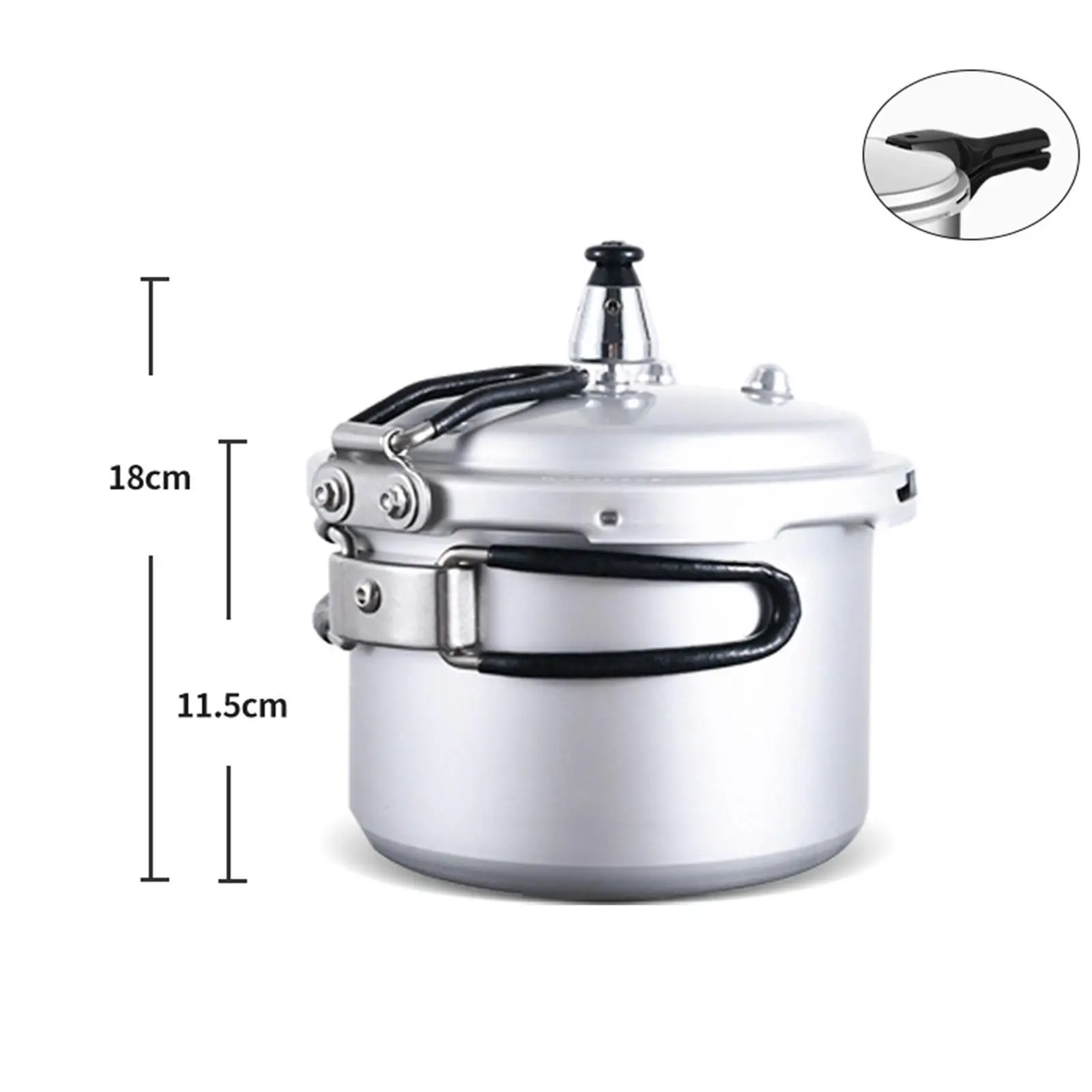 Camping pressure cooker with non-stick coating, for travel in the kitchen