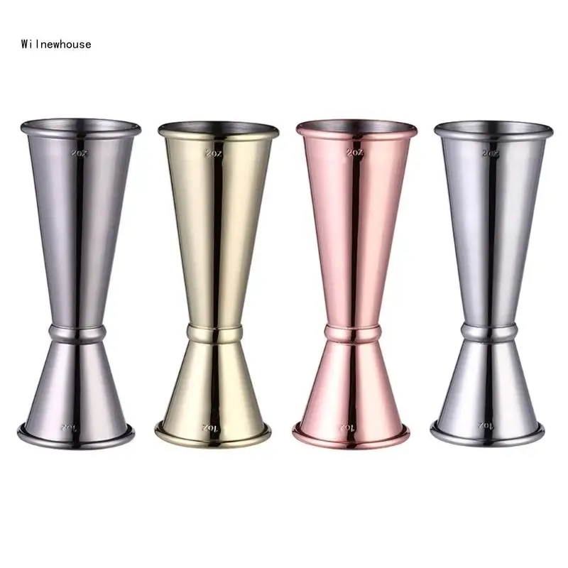 

Cocktail Bar Jigger Japanese Stainless Steel Jigger Measuring Cup with Scale Dropship