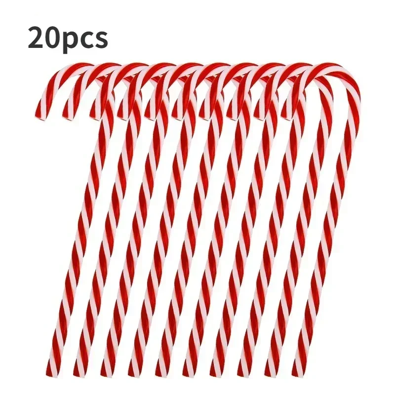 thumbnail image 1 of 10/30 piezas de bastones de caramelo navideños de acrílico para colgar en el árbol de Navidad, muletas retorcidas, decoración para el hogar, fiesta de Navidad y Año Nuevo, 1 of 5
