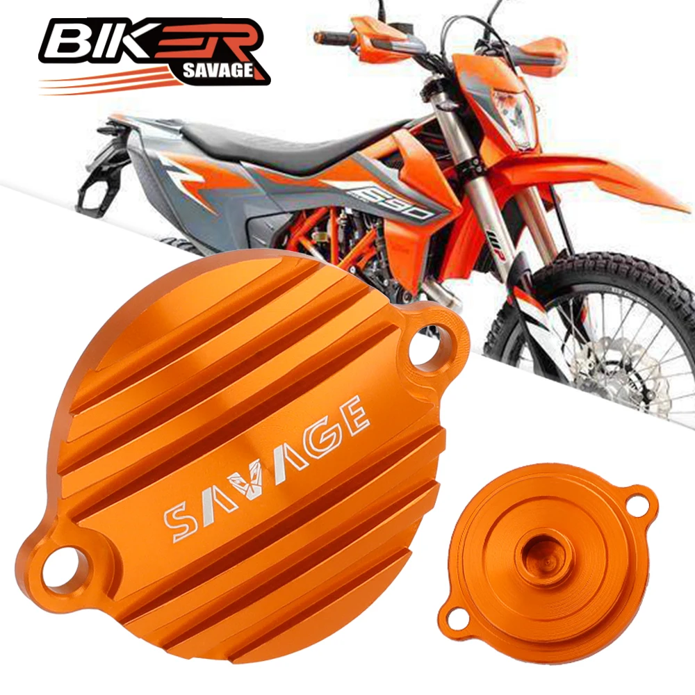 Motorcycle Engine Oil Filter Cover  For 690 Smc Enduro R Duke Rc 200 250 390 790 640 Lc4 Dirt Bike Clearness Guard Cap Parts