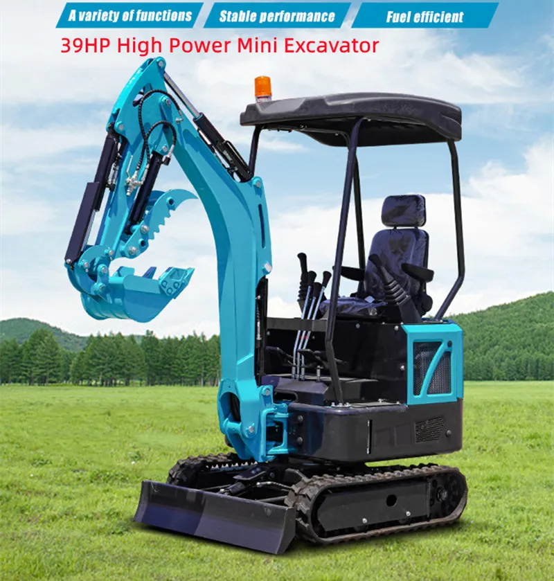 1.8 Ton Mini Excavators 1.5 Ton 39Hp Kubota Diesel Crawler Excavator Farm Small Trencher Mini Hydraulic Agricultural Digger 1