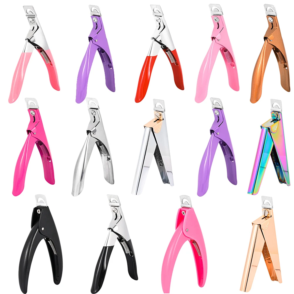 

14Styles Professional Nail Art Clipper U-Shape False Acrylic Tips Scissors Stainless Steel Trimmer Cutters Nail Clipper &*&
