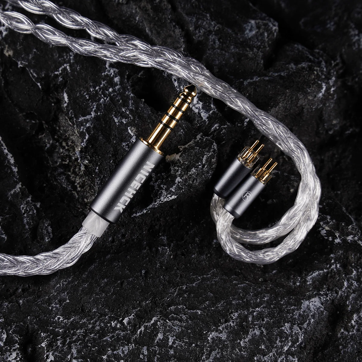 Фото NICEHCK IcyMoon сменный внутриканальный монитор IEM кабель 16 ядер OCC + посеребренный OFC HiFi аудио провод MMCX/2Pin/QDC для DB2 карат №5