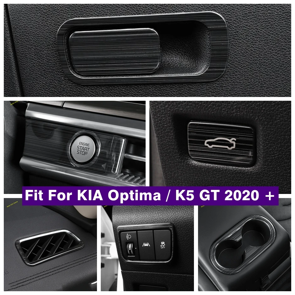 

Air Conditioner Outlet Vent / Glove Box / Water Cup Holder / Start Stop / Rear Trunk Cover Trim For KIA Optima K5 GT 2020 - 2022