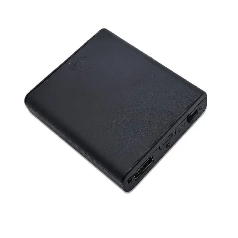 【C】1개 4슬롯 AA 배터리 홀더 No.5 케이스(전원 스위치 포함) USB 암 소켓 표시등 전자제품용 배터리 박스