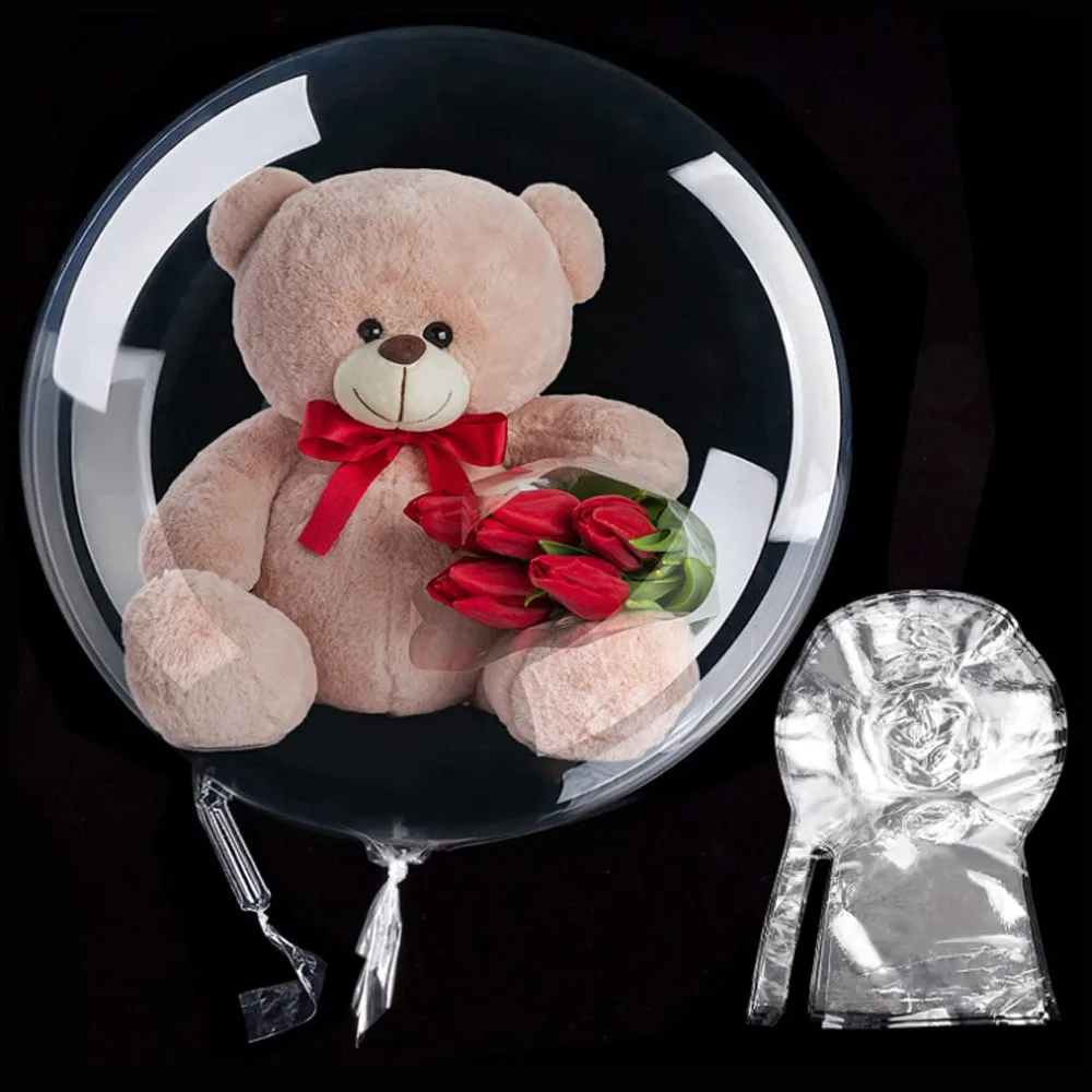 10 Pz 30 ''Bobo Palloncino Collo Largo Bolla Palloncino Riempibile Grande Bolla Palloncino Trasparente Pre-Allungato Matrimonio Compleanno