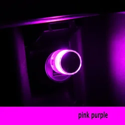 Vibrant LED USB Car Interior Light - Multicolor Ambient Glow (Pink Purple)