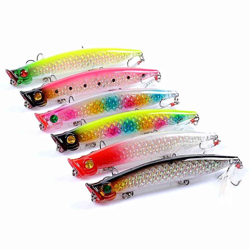 

11cm/13G Bionic Fishing Bait Wave Climbing Water Surface False Bait Hard Bait Feather Hook Hard Bait POPOER MINO Artificial Bait