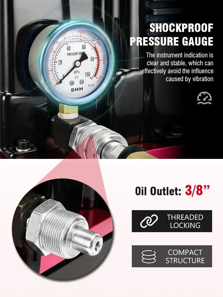 220V 1.2KW High-Voltage Electric Pump Tools Manual/Foot Switch Electric Hydraulic Pump Hydraulic Station QQ-700 2