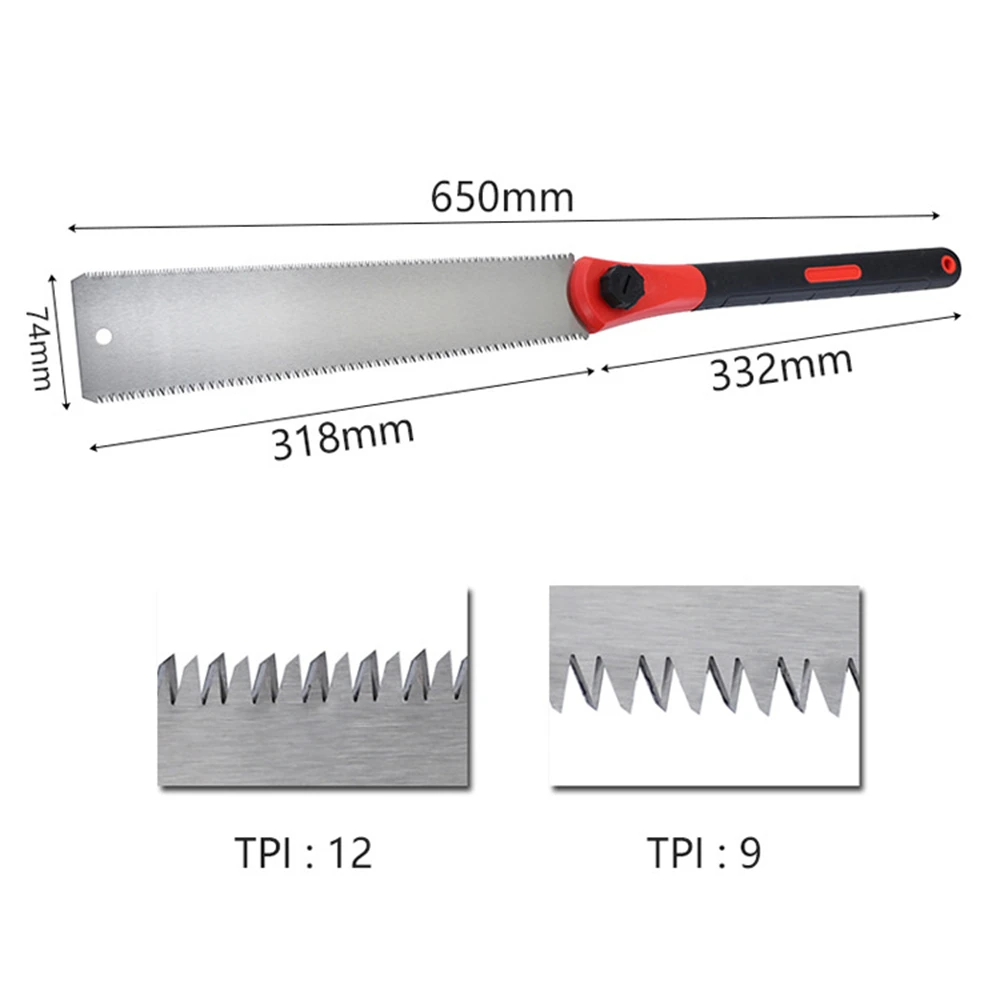 Japanese Hand Saw Stainless Steel Pull Saw Double Edge Flush Cut 3 Side Grinding Teeth Handheld Trim Cross-cut hand saw,multi purpose saw,handheld saw
