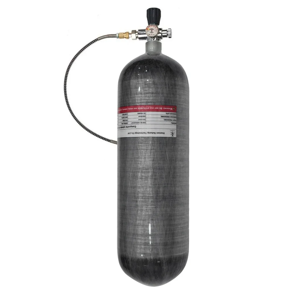 Tuxing 6,8 l Kohle faser zylinder 4500psi 300bar hpa Tank Hochdruck zylinder mit Regelventil zum Tauchen m18 * 1,5