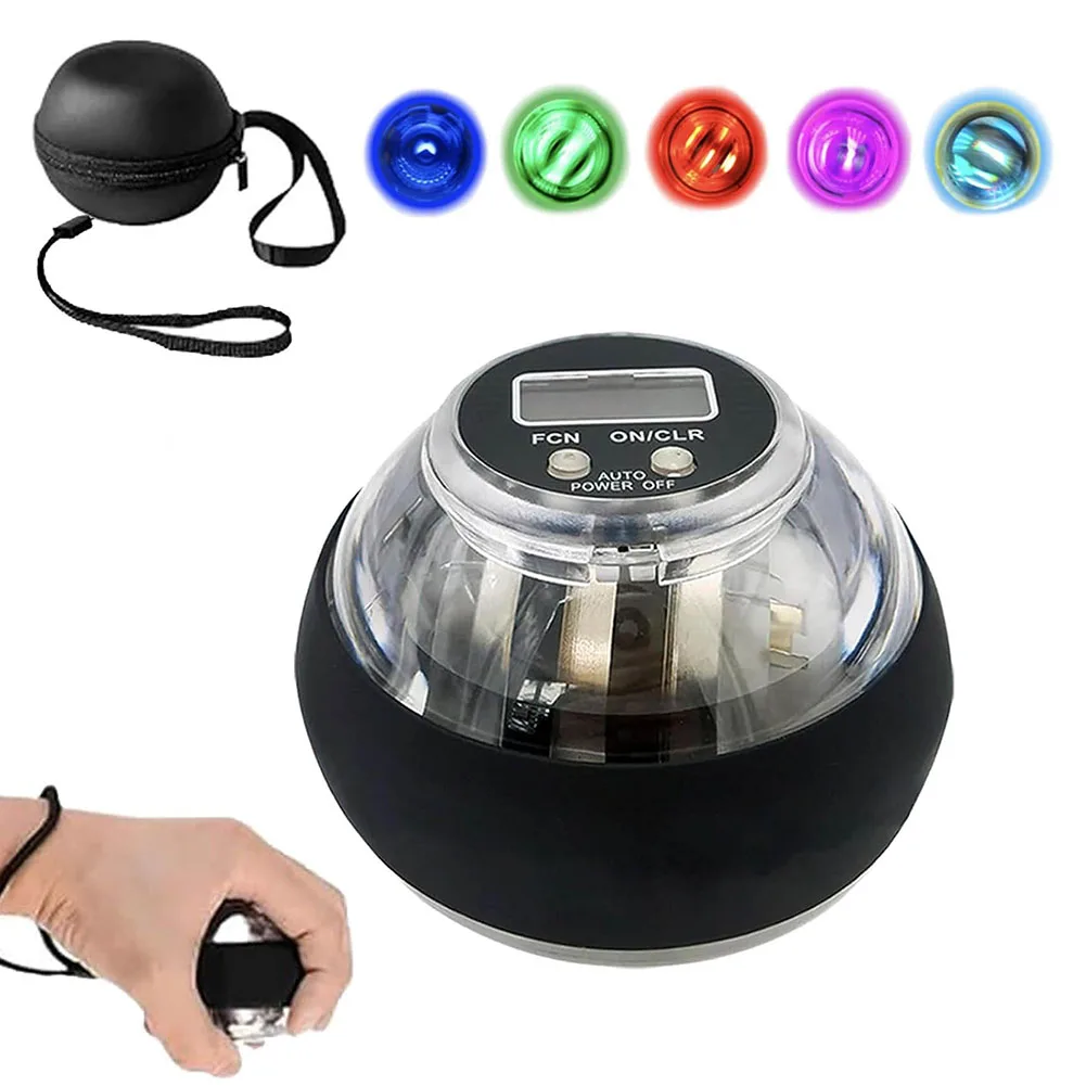 Self-Starting Wrist Power Gyro Ball Wrist Trainer Ball Hand Wrist Forearm Trainer for Strengthen Arms Fingers Bones and Muscles