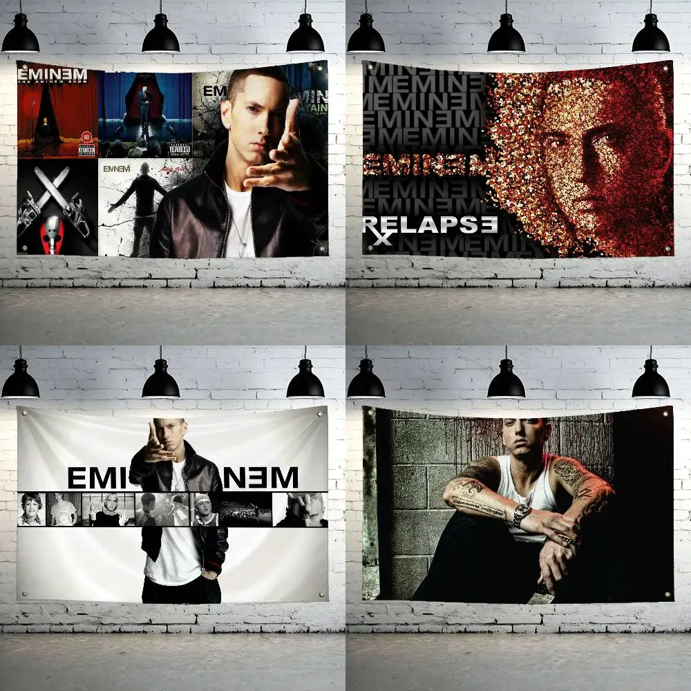 Rapper E-Eminems Flag Banners Garage Car Tapestry Flag Garage Outdoor ...