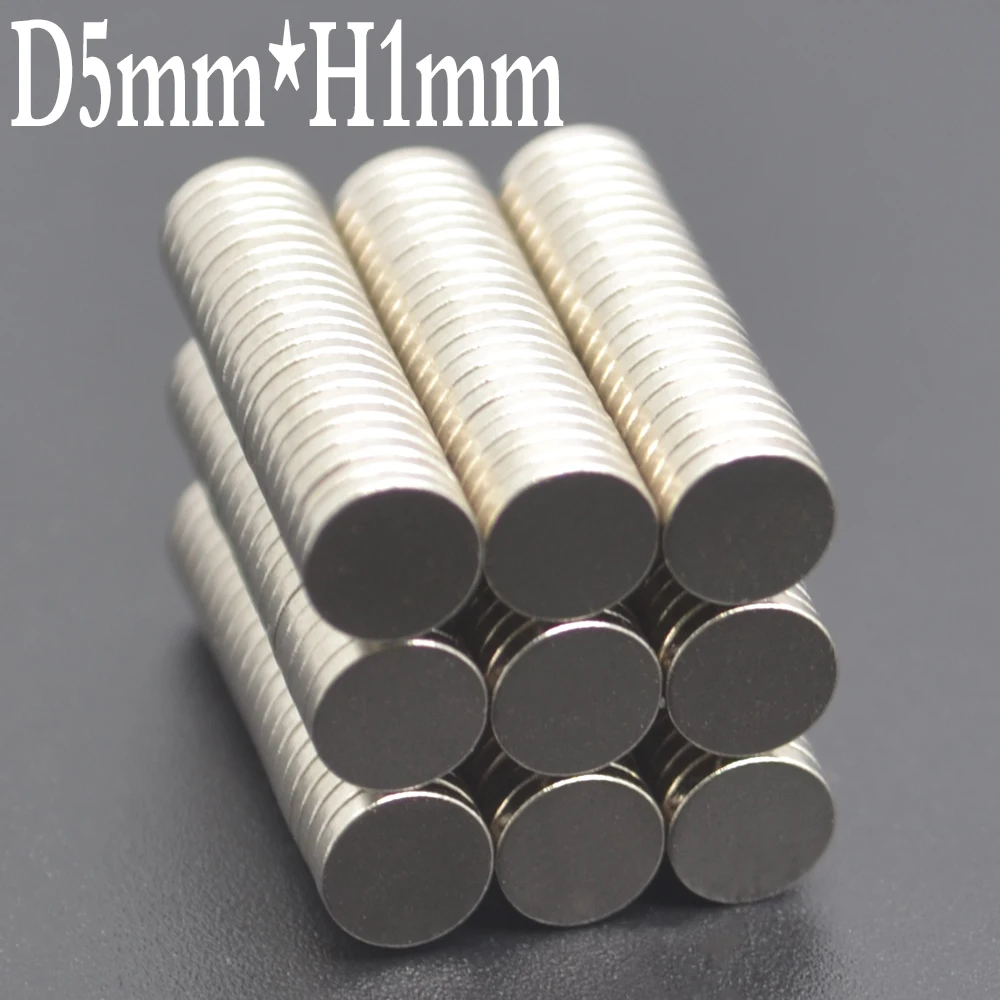 

100~500Pcs N35 Round Magnet 5x1 5x1.5 5x2 5x3 5x4 5x5 Neodymium Magnet Permanent NdFeB Super Strong Powerful Magnets 5*1 5*2 5*3