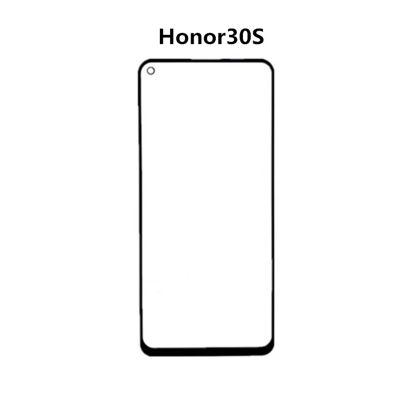Glass Screen Replacement Touch Screen Digitizer Replacement Front Glass Lens for Huawei Honor 10 Lite 20 Pro 30 30i 30S View Front Panel LCD Display Out Glass Replace Repair Parts + OCA