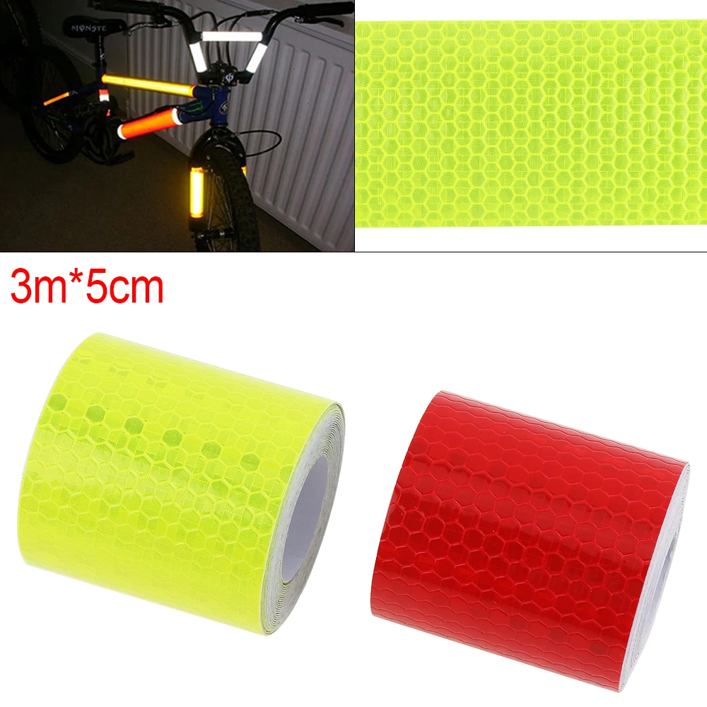 

Universal Crystal Lattice PVC Security Warning Reflective Tape Car Body Sticker for Cars Truck Motorcycle Bicycle 5x300CM