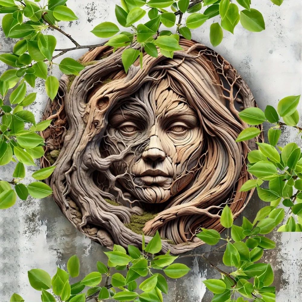 Aluminum Tree Face Wall Art Sign - Perfect Metal Decor