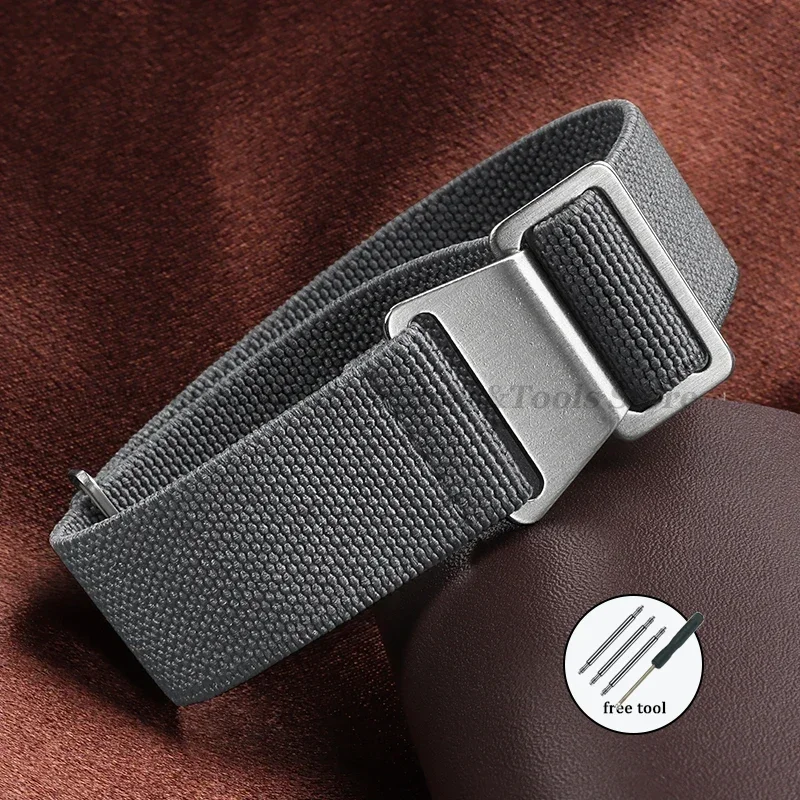 Army Green Elastic Nylon Sport Watchband Bracelet