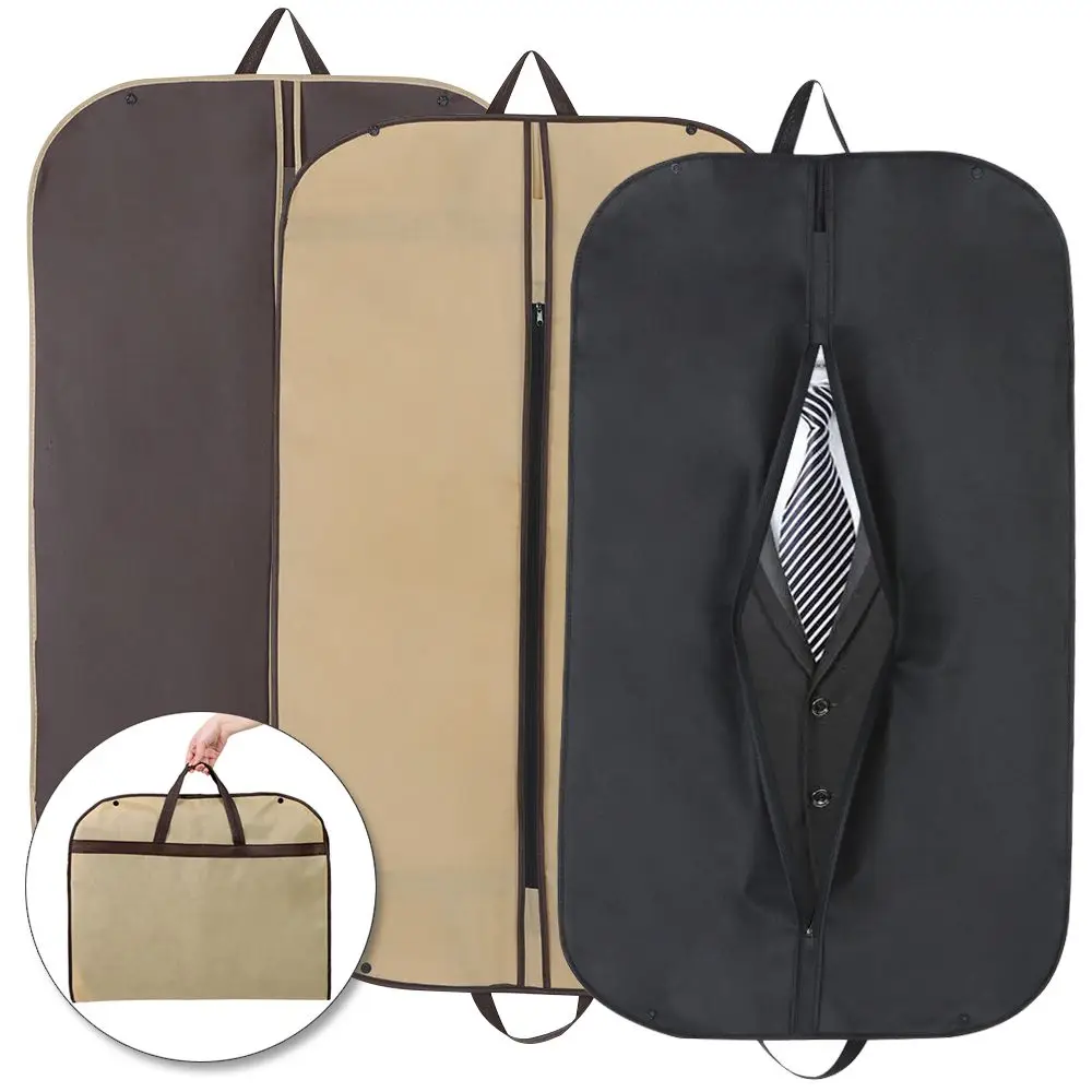Travel Long Dress Garment Carrier Bag Suit Bags Non-Woven Clothes Dust Cover Hanging Clothes Storage Bag 2