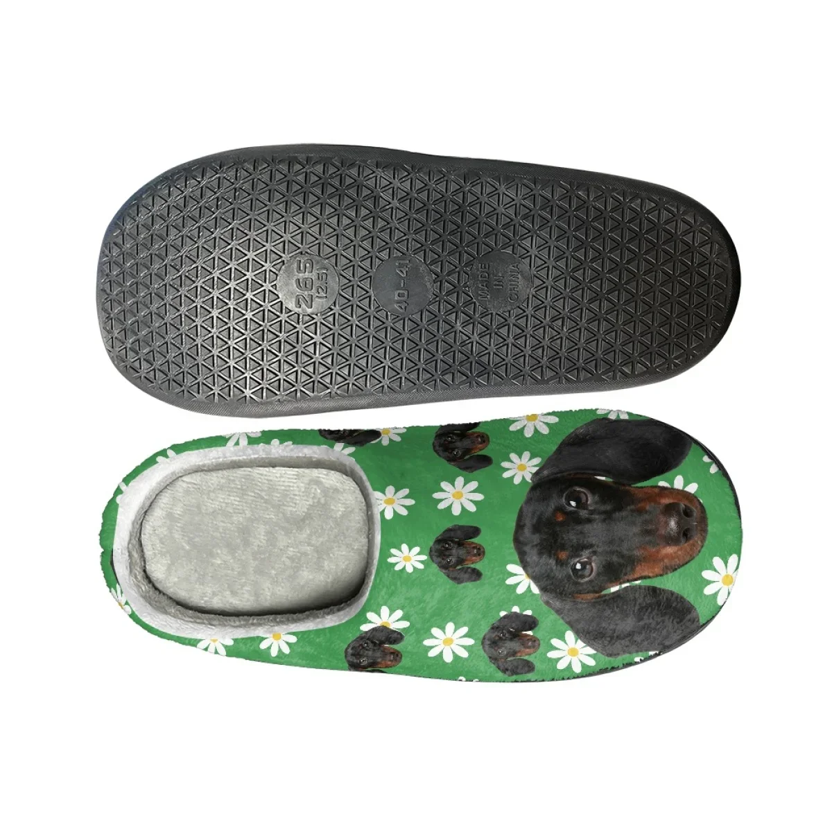 Fashion Dachshund Pattern Indoor Slippers Autumn Winter Warm Couples Comfy Footwear Casual Non-Slip Cotton Slippers Drop Ship
